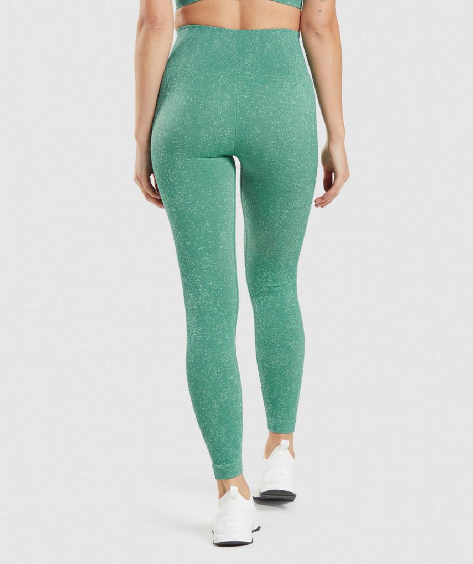 Leggins Gymshark Adapt Fleck Seamless Mujer Verde | CO 2866VRW